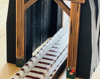 Mirthben Accesorio De Tren De Madera – Túnel De Castillo Para Vías | Juguete Educativo A Partir De 3 Años, Ideal Para Ampliar Circuitos De Tren