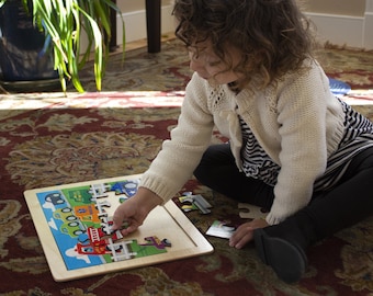 Wooden Tray Puzzles for Kids