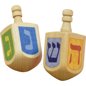 Wooden Dreidels - 2 Pack