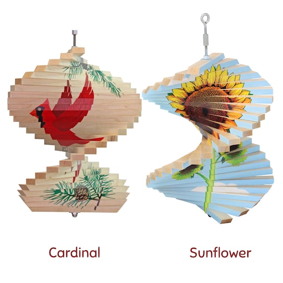 Decorated Wood Wind Spinner - Etsy