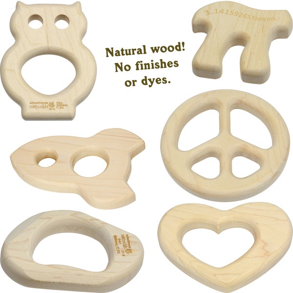 Shaped Maple Wood Teether