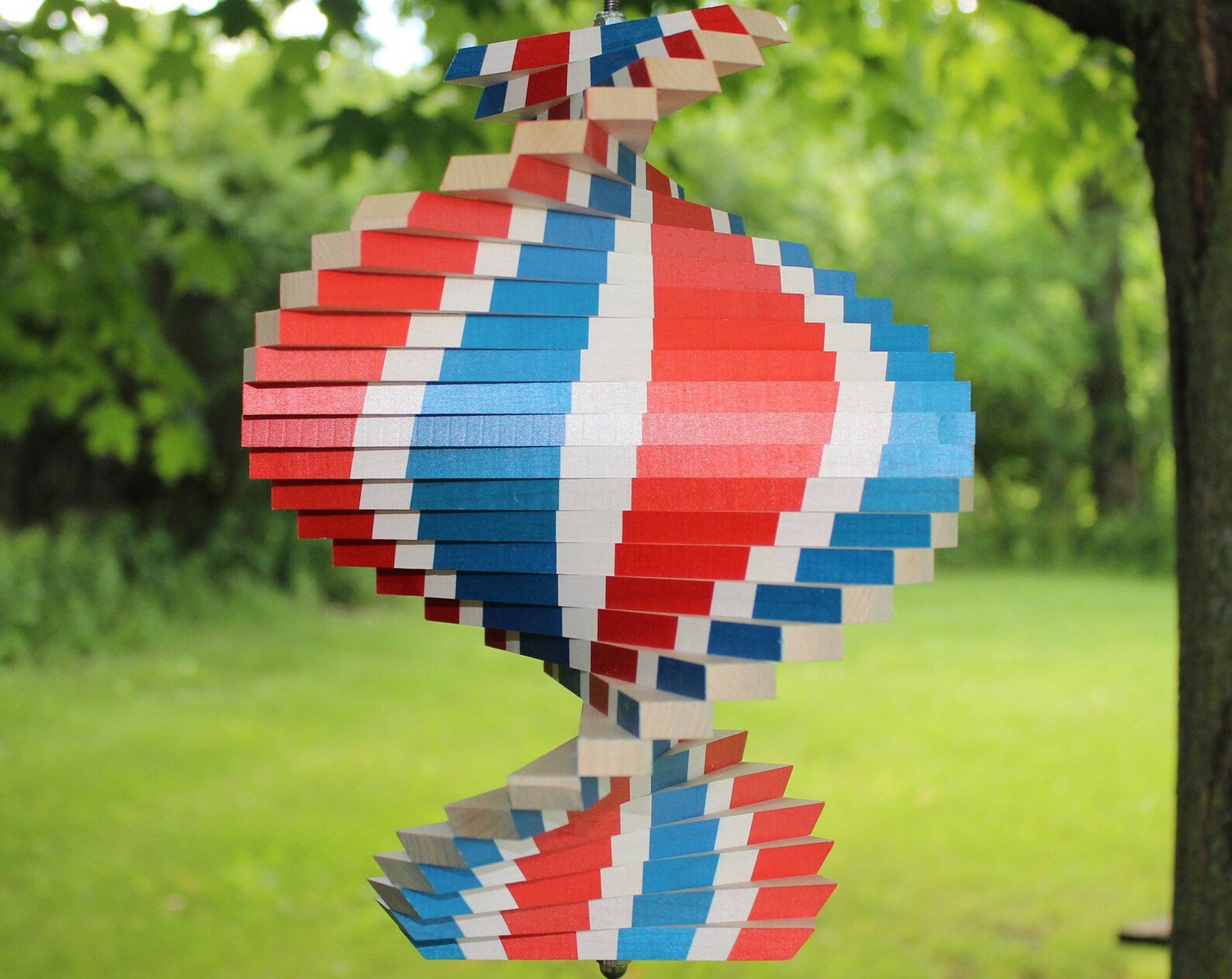 Decorated Wood Wind Spinner Etsy