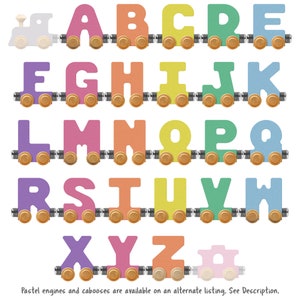 Individual Pastel NameTrains Letters