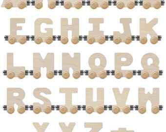 Individual Unfinished NameTrains Letters, Engine, and Caboose