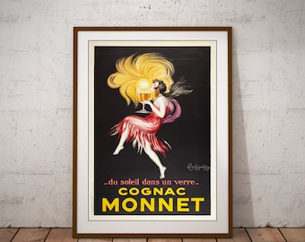 Vintage Cognac Briand Art Deco Advertising Poster Print Picture A3 A4 A5