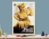 Haiti Coffee Corporation Vintage Food Drink Poster - Poster Paper, Sticker or Canvas Print Gift Idea Wall Decor