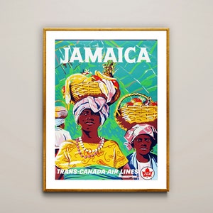 Jamaica Vintage Travel Poster - Poster Paper, Canvas Print / Gift Idea