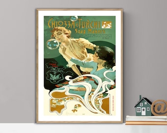 Chiozza e Turchi Soap Makers Vintage Poster - Poster Paper or Canvas Print / Gift Idea / Wall Decor