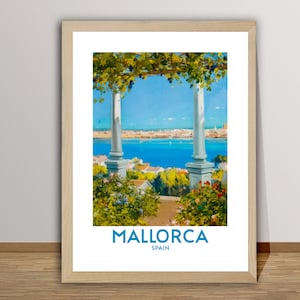 Mallorca Spain  Vintage Travel Poster - Mallorca Poster, Travel Mallorca, Wall Decor, Gift Idea