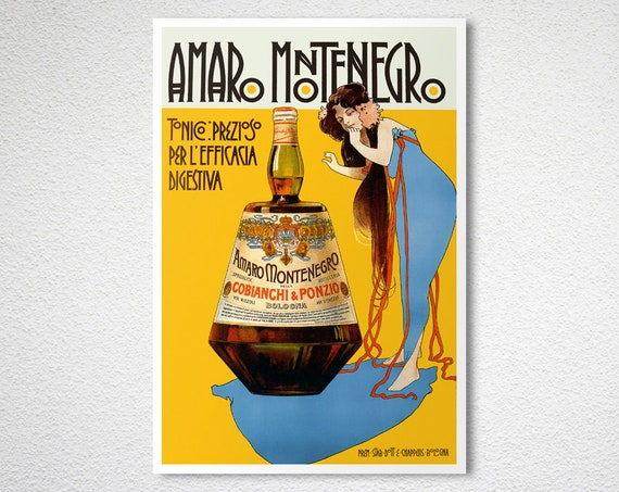 Amaro Montenegro Vintage Food&drink Poster Poster Paper or Canvas Print /  Gift Idea / Wall Decor -  Norway