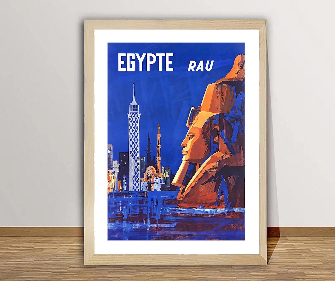 Vintage Egypt Travel Poster: Rau Art Print, Wall Decor - Etsy