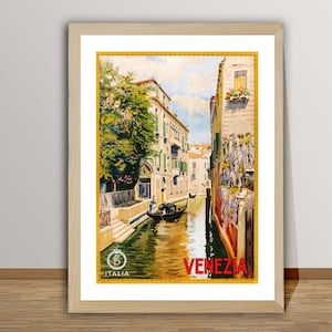 Venezia  Italy Vintage Travel Poster - Venezia Poster, Travel Venezia, Wall Decor, Gift Idea