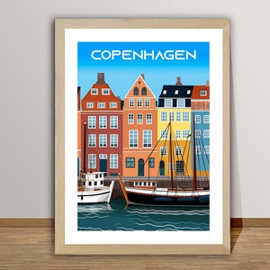 Copenhagen Travel Poster: Scandinavia City Art Print