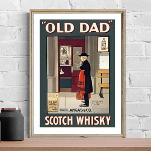 Vintage Scottish Whisky Advertisement (1900&#39;s) Art Print - Reproduction of a Vintage Artwork, Decorative Purposes Wall Decor
