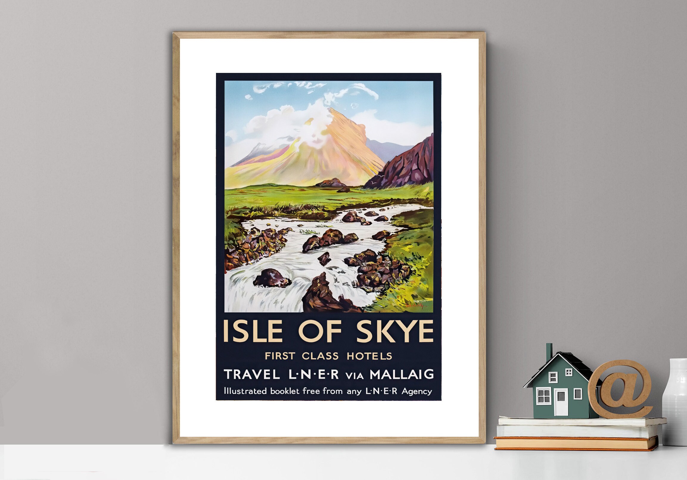 Art & Collectibles Decor Britain Vintage Wanderlust Interiors Isle of Skye Print Wall Art