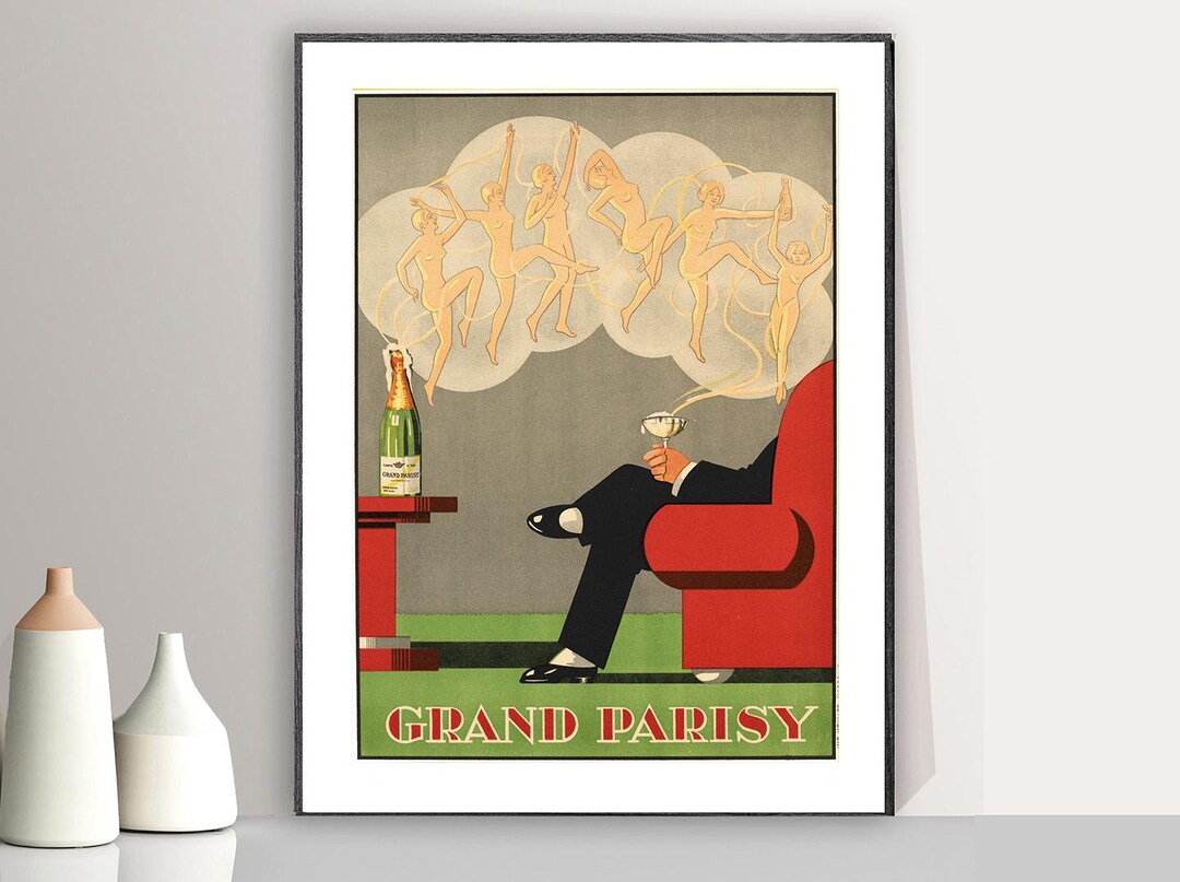POSTER HQ 50x70cm d'une AFFICHE VINTAGE PUB CHAMPAGNE Joseph PERRIER