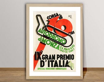 Monza Grand Prix 1931 Vintage Racing Poster