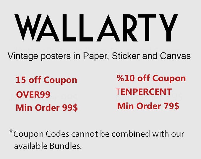 Featured listing image: Vintage Travel Poster Reproduction: Paper, Canvas, or Sticker
