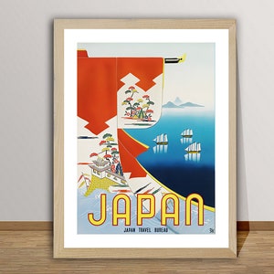 Japan Vintage Reiseplakat - Retro Japan Poster / Geschenkidee / Wanddeko