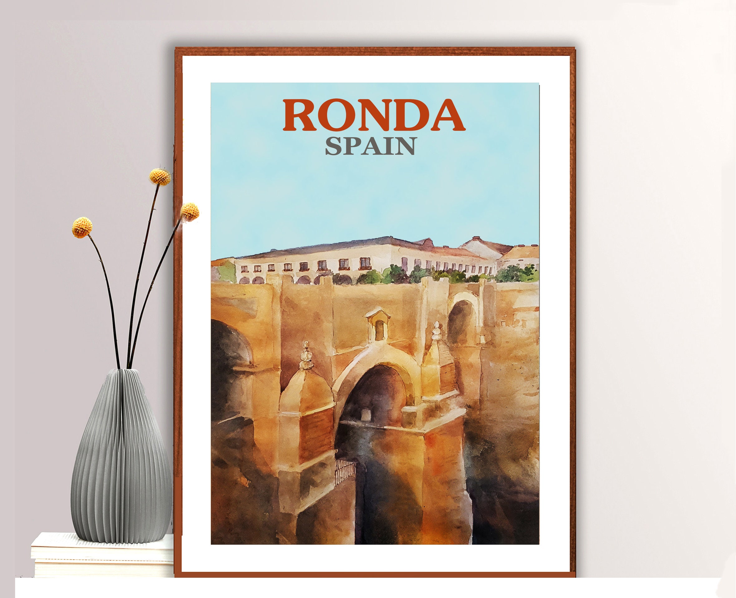 Ronda Spain Vintage Travel Poster Poster Paper or Canvas - Etsy Australia