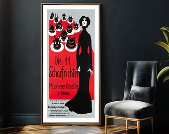 Die II Scharfrichte Münchener Künstler Advertisement Art Print - Thomas Theodor Heine Artwork