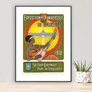 Exposition Universelle de Bruxelles Travel Poster - Poster Paper or Canvas Print / Gift Idea / Wall Decor