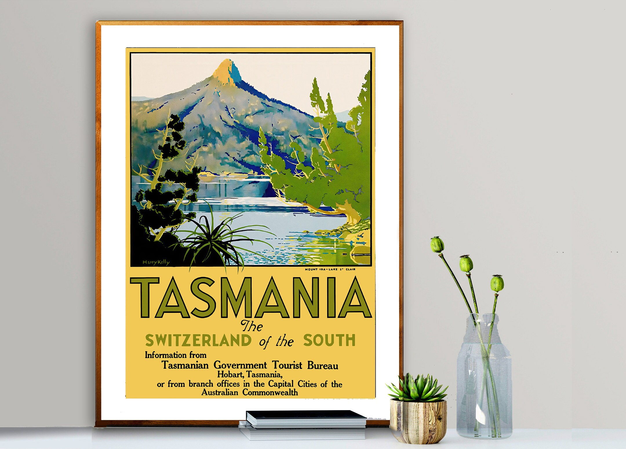 Tasmania Flower Season Travel Vintage Wall Art Poster Print Great Decor Tasmania Flower Season Travel Vintage Wall Art Poster Print Great Decor