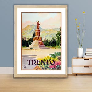 Trento, Italy Vintage Travel Poster - Travel Art Print / Gift Idea / Wall Decor