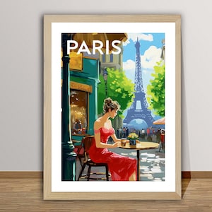 Póster de viaje a París, Francia, de Wed: póster de París, viajes a París, decoración de pared, idea de regalo