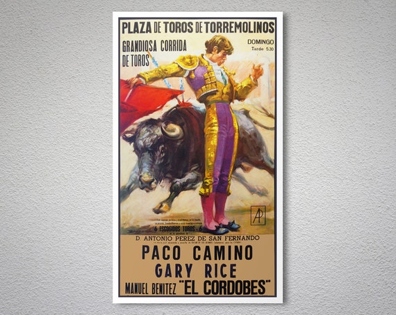 Bullfighting Plaza De Toros De Vista Alegre #1 Canvas Art Poster 12/"x 24
