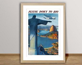 Rio de Janeiro Vintage Travel Poster: Brazil Wall Art