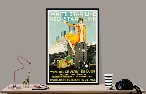1930s “Holland British India Line” Vintage Style Cruise Travel Poster 24x36
