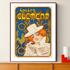 Poster Publicitaire Rétro - Clément Cycles - Vintage France - Artery8 - BB8022B