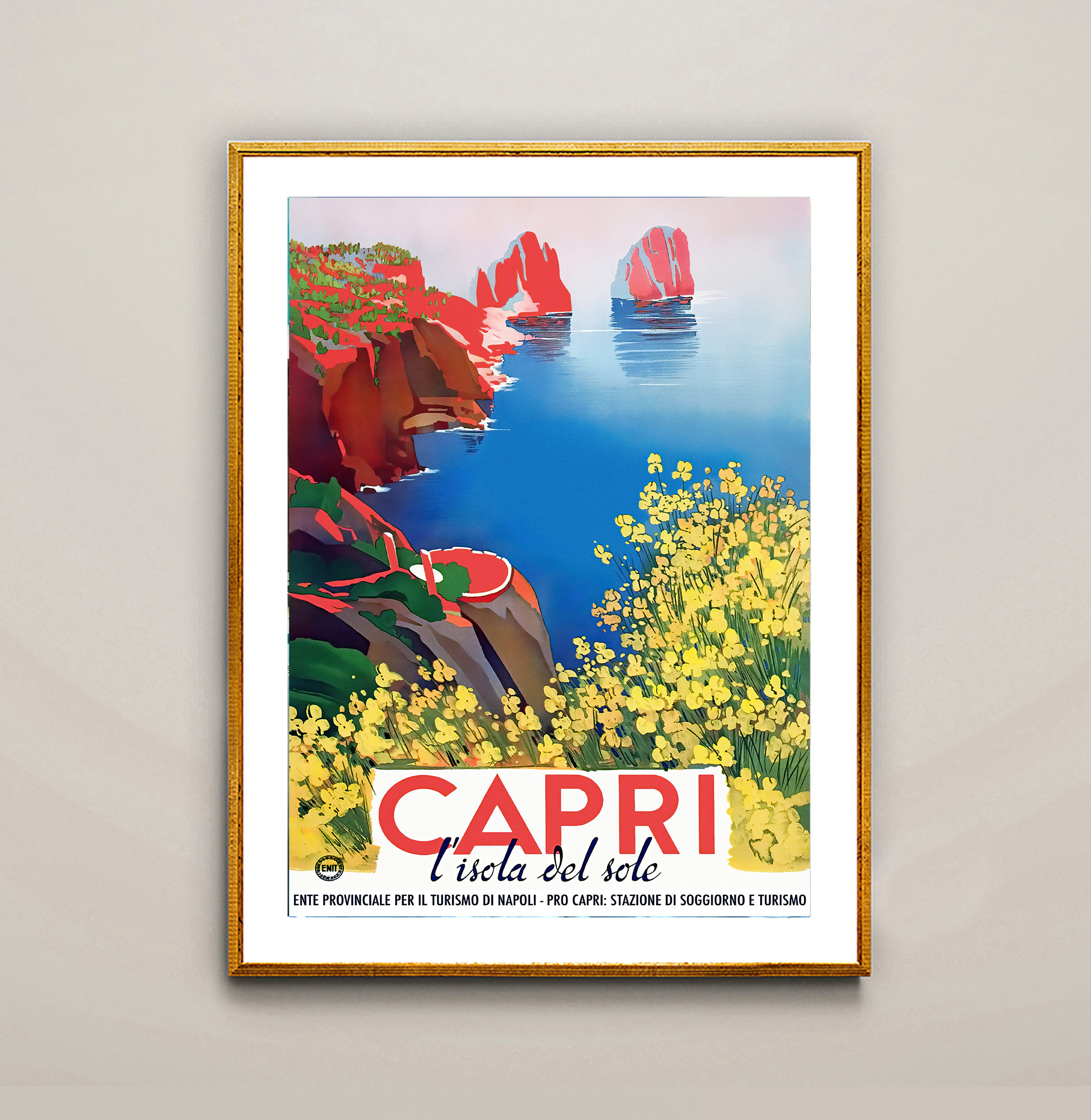 Capri, Italy Vintage Travel Poster - Capri Poster, Capri