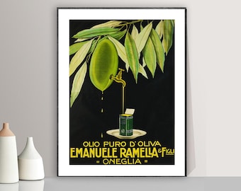 Vintage Olive Oil Food&Drink Poster