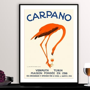 Carpano Vermuth Vintage Food&Drink Poster - Beverage Art, Drink Art, Drink Advert, Bar Wall Decor