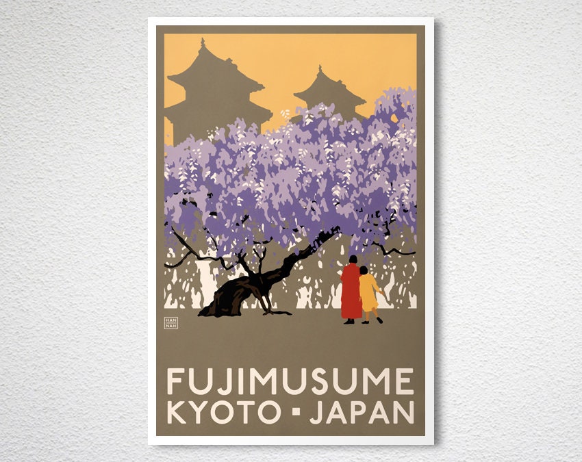Fujimusume Kyoto Japan Vintage Travel Poster Poster Paper Or Etsy Israel Fujimusume Kyoto Japan Vintage Travel Poster Poster Paper Or Etsy Israel