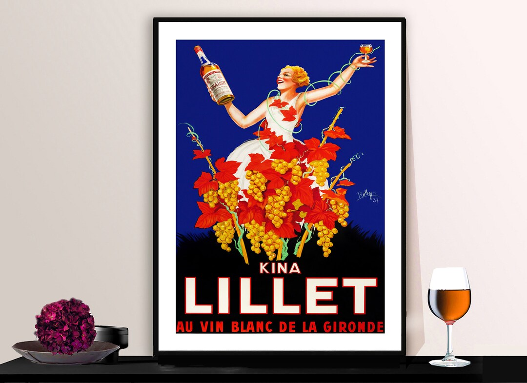 Kına Lillet Vintage Food&drink Poster Poster Paper or Canvas Print / Gift  Idea - Etsy