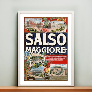 Salsomaggiore  Prov. di Parma, Italy Vintage Travel Poster - Retro Salsomaggiore Terme Poster / Gift Idea / Wall Decor