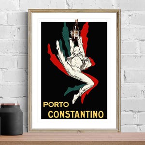 Vintage Porto Wines Advertisement (1928) Art Print - Reproduction of a Vintage Artwork, Decorative Purposes Wall Decor