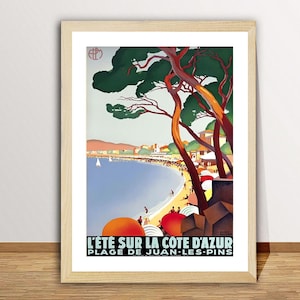 Póster de viaje a L'Îte sur la Cote d'Azur, Francia - Impresión de viaje a la Riviera Francesa / Idea de regalo / Decoración de pared