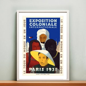 Exposition Coloniale Internationale Vintage Poster - Retro Wall Art / Gift Idea / Wall Decor
