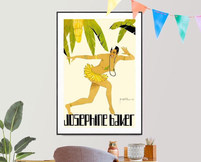 Josephine Baker Banane Rock Vintage Promi Poster Poster | Etsy