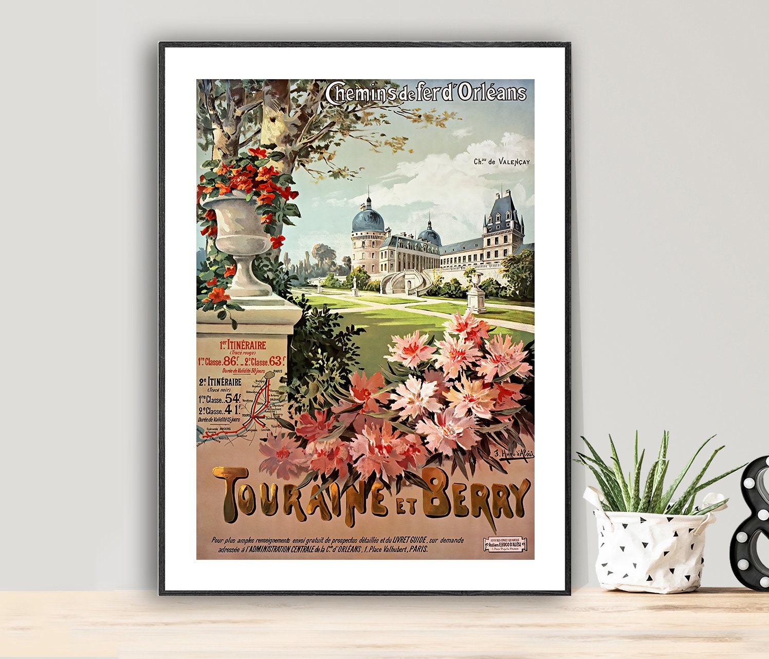 Touraine Et Berry France Vintage Travel Poster Poster Paper - Etsy