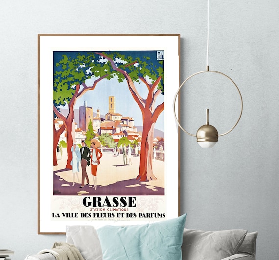Grasse France Vintage Travel Poster: World Perfume Capital - Etsy