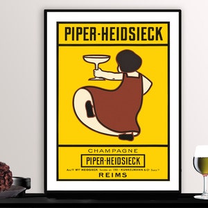 Piper-Heidsieck  Champagne Vintage Food&Drink Poster - Beverage Art, Champagne Lover, Wall Decor, Gift Idea