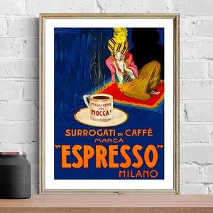 Vintage Surrogato di Caffe Marca Espresso Advertisement Art Print - Reproduction of a Vintage Artwork, Decorative Purposes Wall Decor