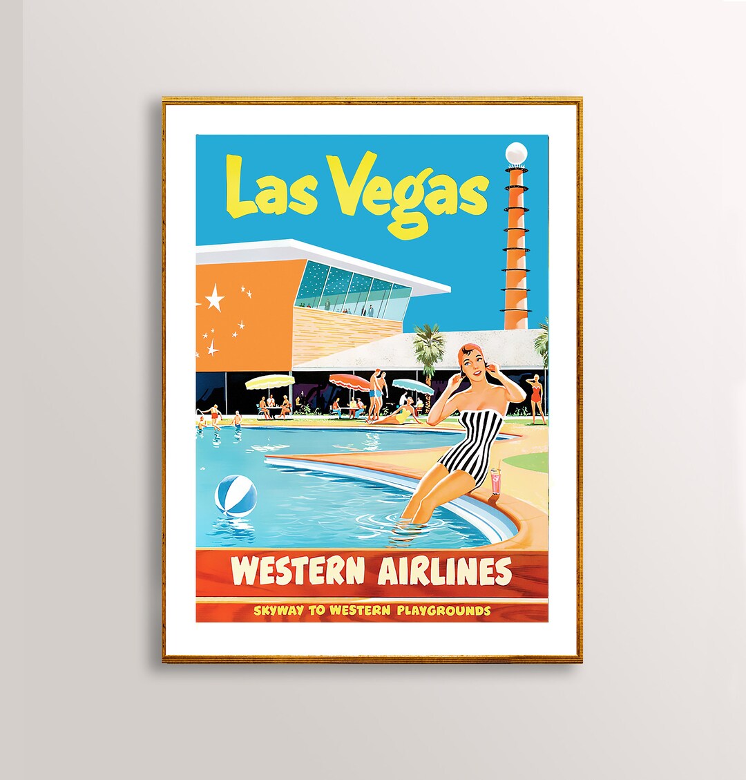 Las Vegas United States Vintage Travel Poster Poster Paper - Etsy