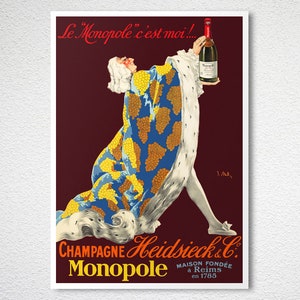 CHAMPAGNE HEIDSIECK Rf113 - POSTER HQ 50x70cm d'une AFFICHE VINTAGE