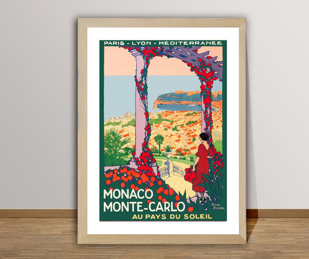 Affiche Vintage Monaco 1970 - Poster vintage Monaco